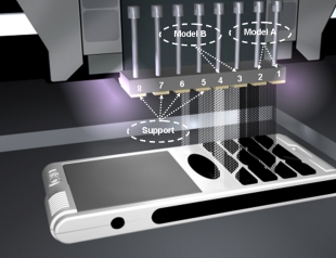 A PolyJet Matrix eljárás elve