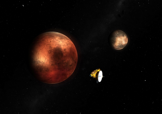 A Pluto, a Charon és a New Horizon (Grafika: Shutterstock)