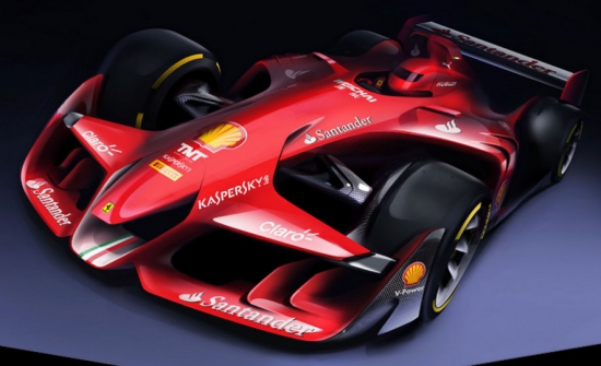Extravagáns elképzelés a jövő Ferrari versenyautójáról (forrás: www.f1fanatic.co.uk)