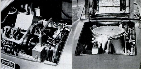 Az autó hátuljában kapott helyet a V4-es hengerelrendezésű gőzmotor (balra), amely egy 2,25-ös lassító áttételű lánchajtáson keresztül hajtott a hátsó kerekeket. A kazán az autó elejében volt elhelyezve (jobbra), a gőzt innen pumpálták hátra. A Williams Steamer valószínűleg nem volt csomagtér-világbajnok.
