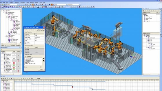 Gyártócella a Process Simulate szoftverben