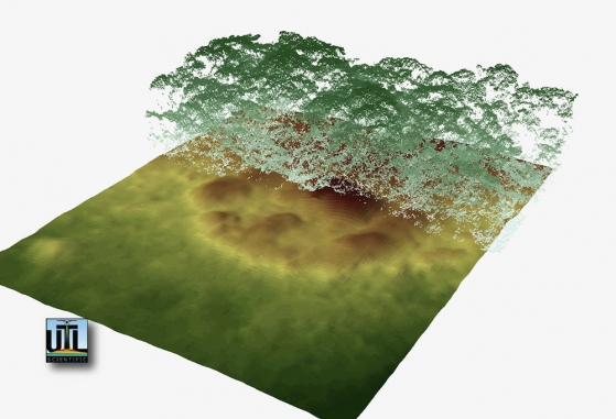 A LiDAR egyik felvétele (forrás: LiveScience)