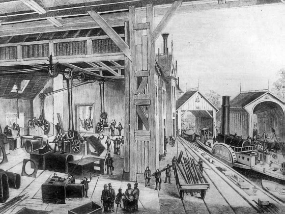 Az iparszerű hajógyártás az 1830-as években kezdett éledezni