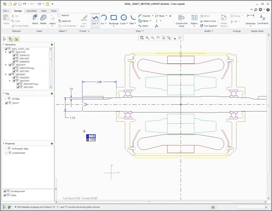 A Creo Layouttal a 3D-s modellek hatékonyan vezérlésére alkalmas előtervek készíthetők