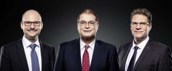 A Paul Horn GmbH vezetősége, Markus Horn, Lothar Horn és Matthias Rommel technológiai vezető