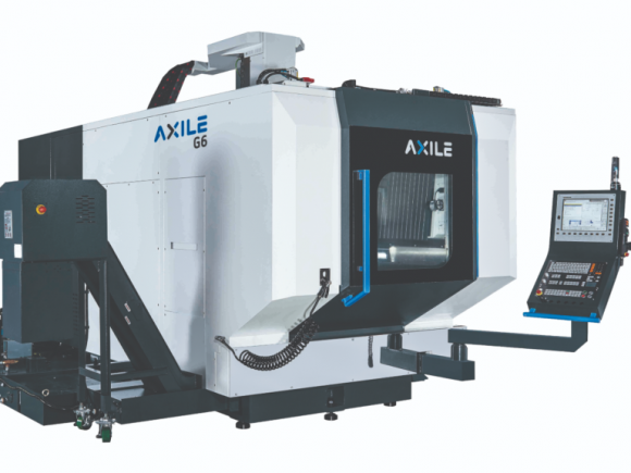 Axile G6 a legújabb mechanikai, elektronikai, méréstechnikai és szoftveres adottságokkal felszerelt szimultán öttengelyes, billenő körasztalos megmunkálóközpontja